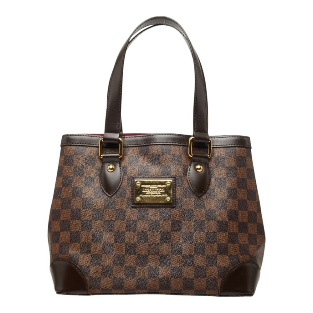 LOUIS VUITTON Brown Damier Leather Tote Bag